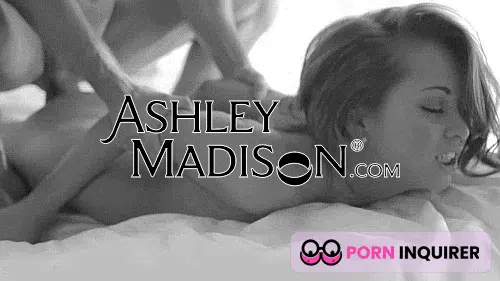 escort with male in bed with ashley madison overlay
