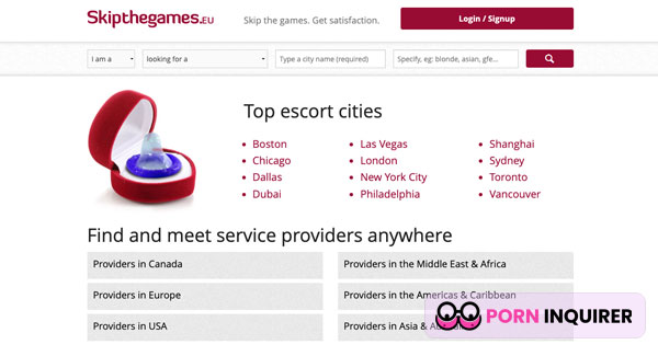 homepage of skip the games website