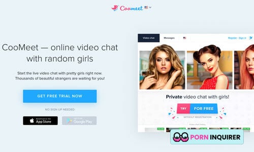 homepage of coomeet chat site