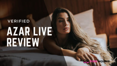 girl laying in bed with azar live overlay