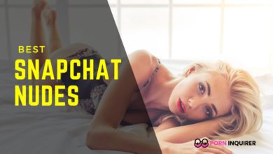 girl on bed with snapchat nudes overlay in yellow