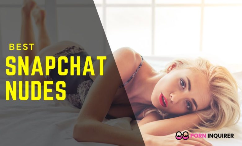 girl on bed with snapchat nudes overlay in yellow