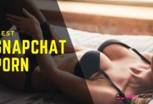 girl in black bra with snapchat porn overlay