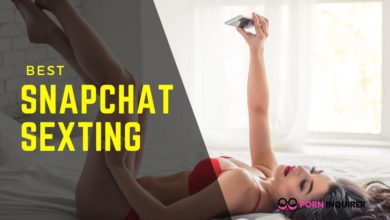 girl on bed with phone with snapchat sexting overlay