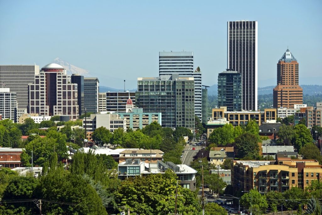 view of downtown portland