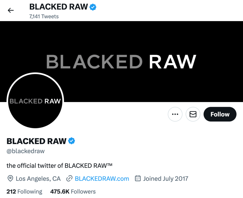 blacked raw twitter account