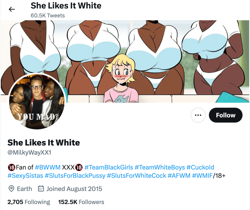 she likes it white twitter account